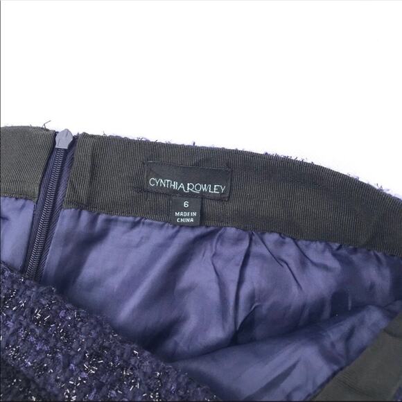 Cynthia Rowley Blue/Metallic Blue tweed Mi… - Picture 4 of 7